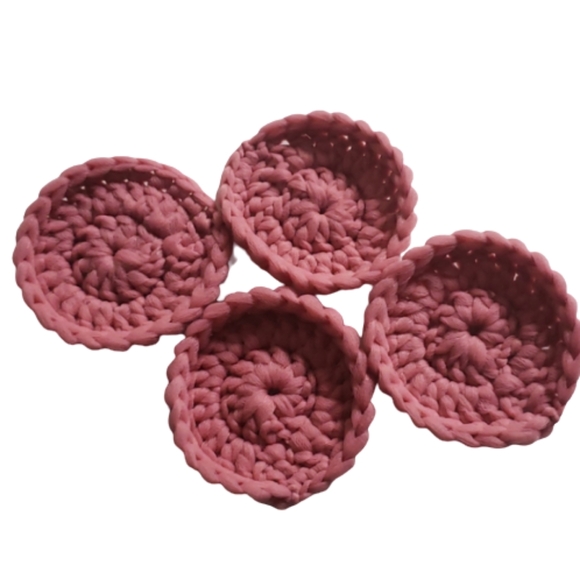 Handmade Nylon Net Tulle Pot Scrubbers Set of 4 - Picture 3 of 5